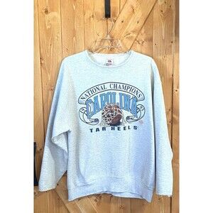 Vtg 1993 UNC Tar Heels Sweatshirt Championship Made In USA Sz Large Basketball